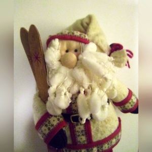 Dan Dee collector Sitting Santa with skis